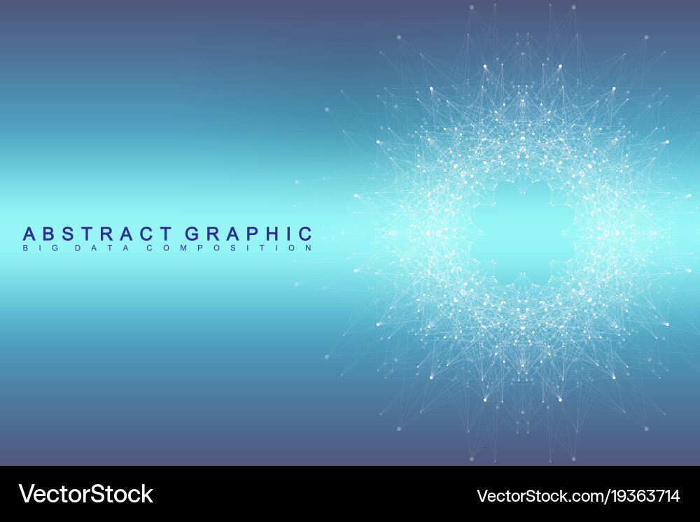 Fractal-Element mit angeschlossener Leitung und Punkten vektorbild