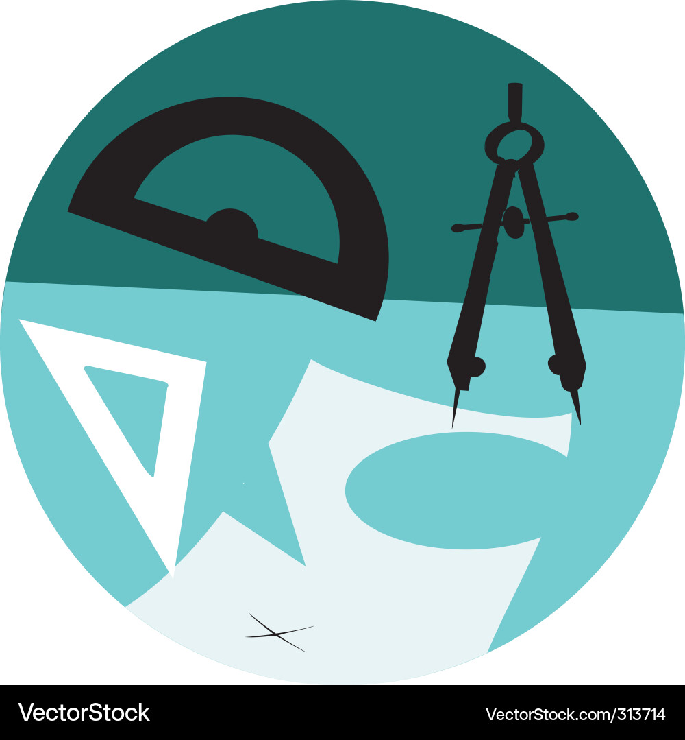 Geometry Tools & Measuring Instruments vector image