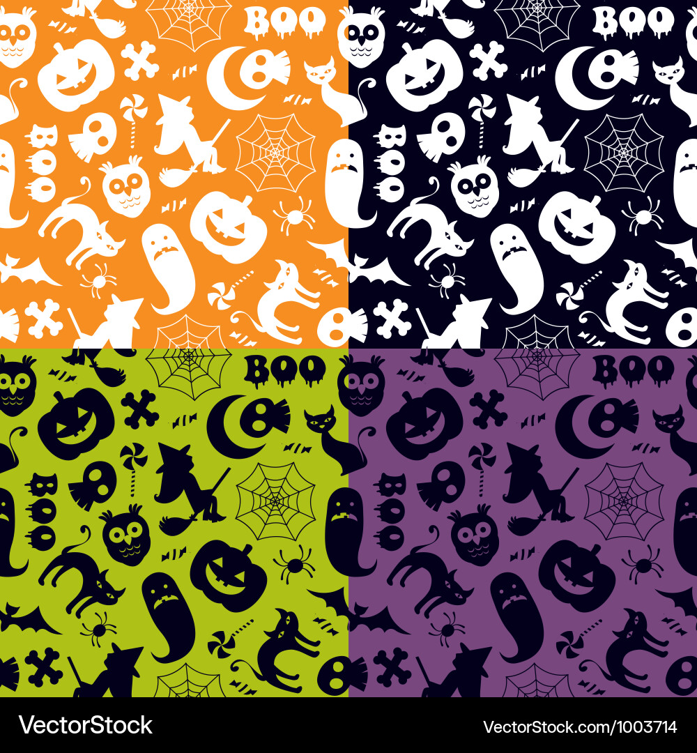 Halloween Seamless Pattern Vector Image