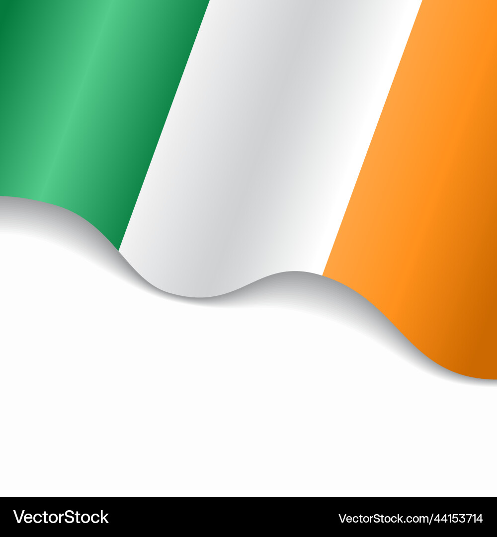 Irish flag wavy abstract background – Royalty-Free Vector | VectorStock, image size:1000x1080