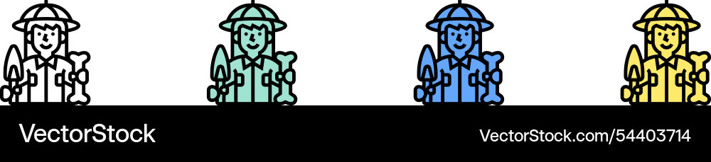 Knochen-Ikone grün blau und gelb Stil Knochen-Ikone grün blau und gelb Stil vektorbild