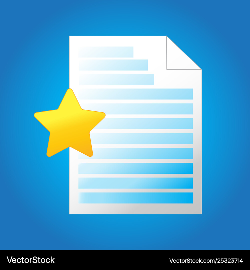Letter text file icon - web page symbol Vector Image