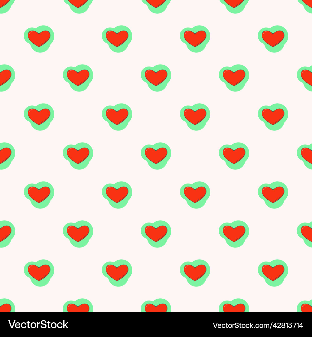 Line art seamless pattern in the form of a red Vector Image