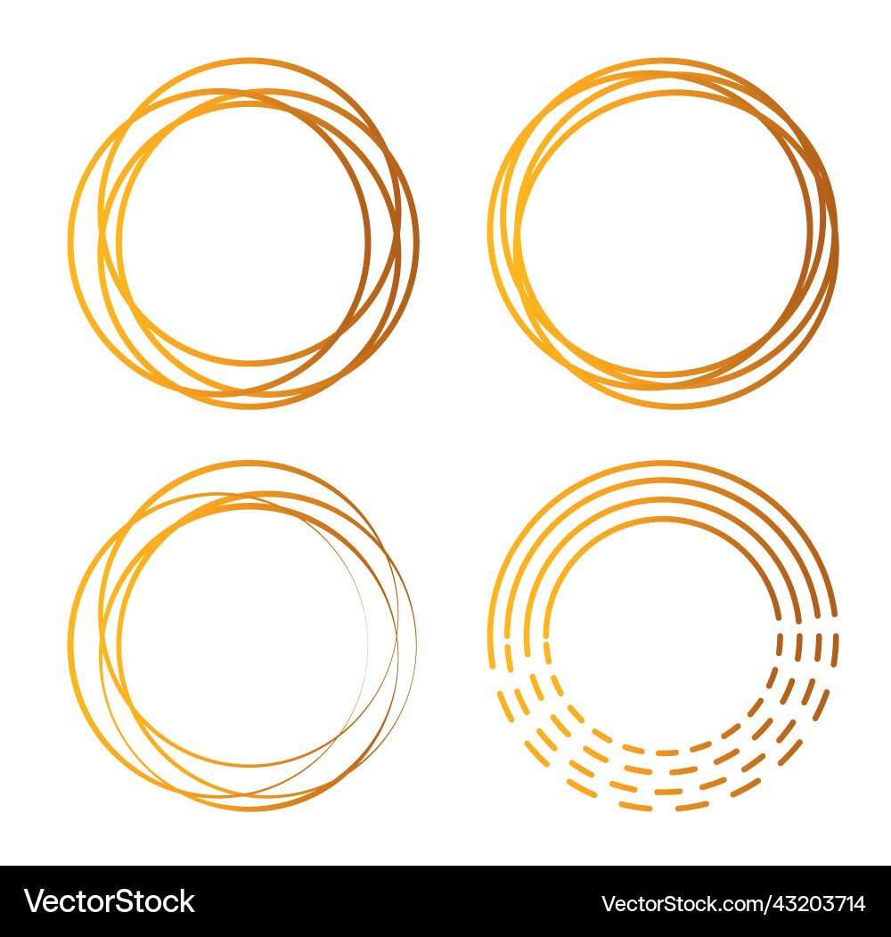 Lines in gradient yellow circle pattern Lines in gradient yellow circle pattern vector image