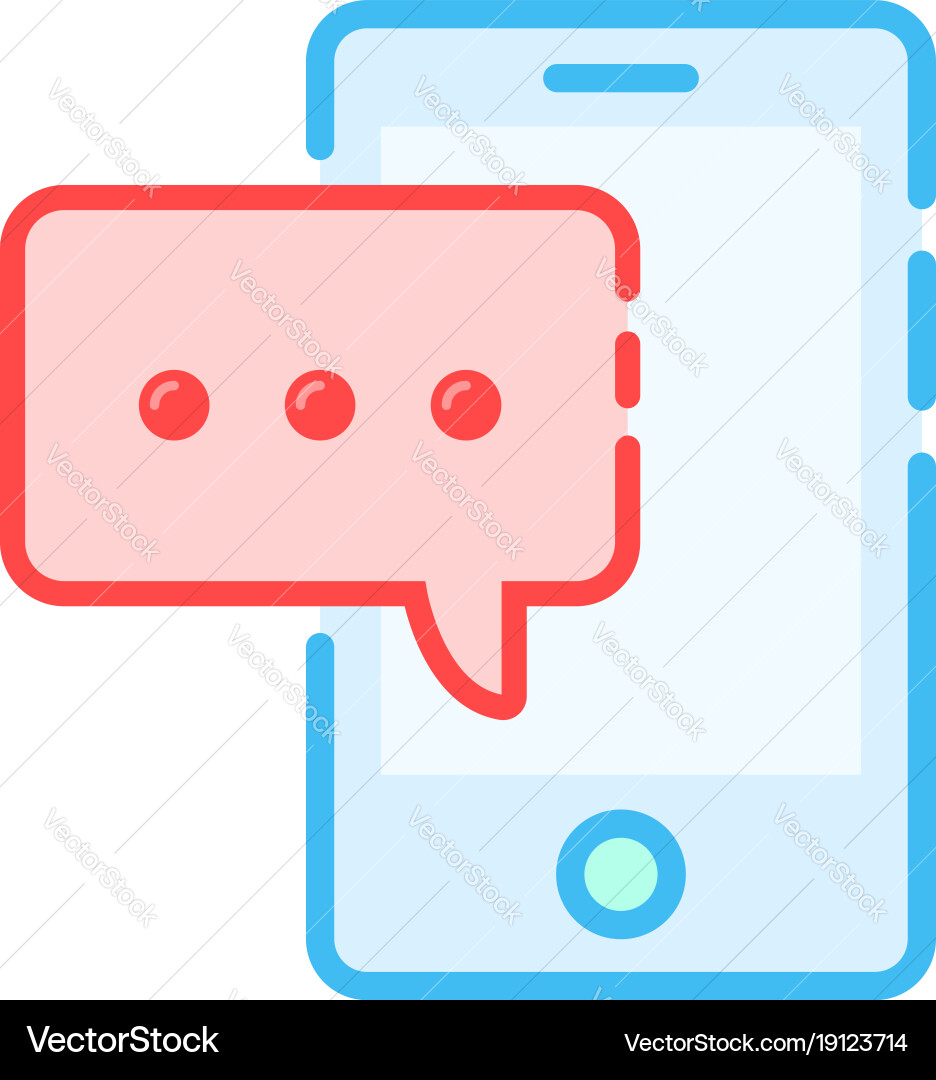Message notification like chat in smartphone vector image