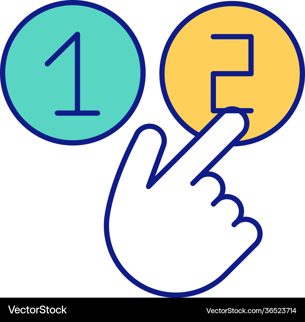 Methods collecting data rgb color icon vector image