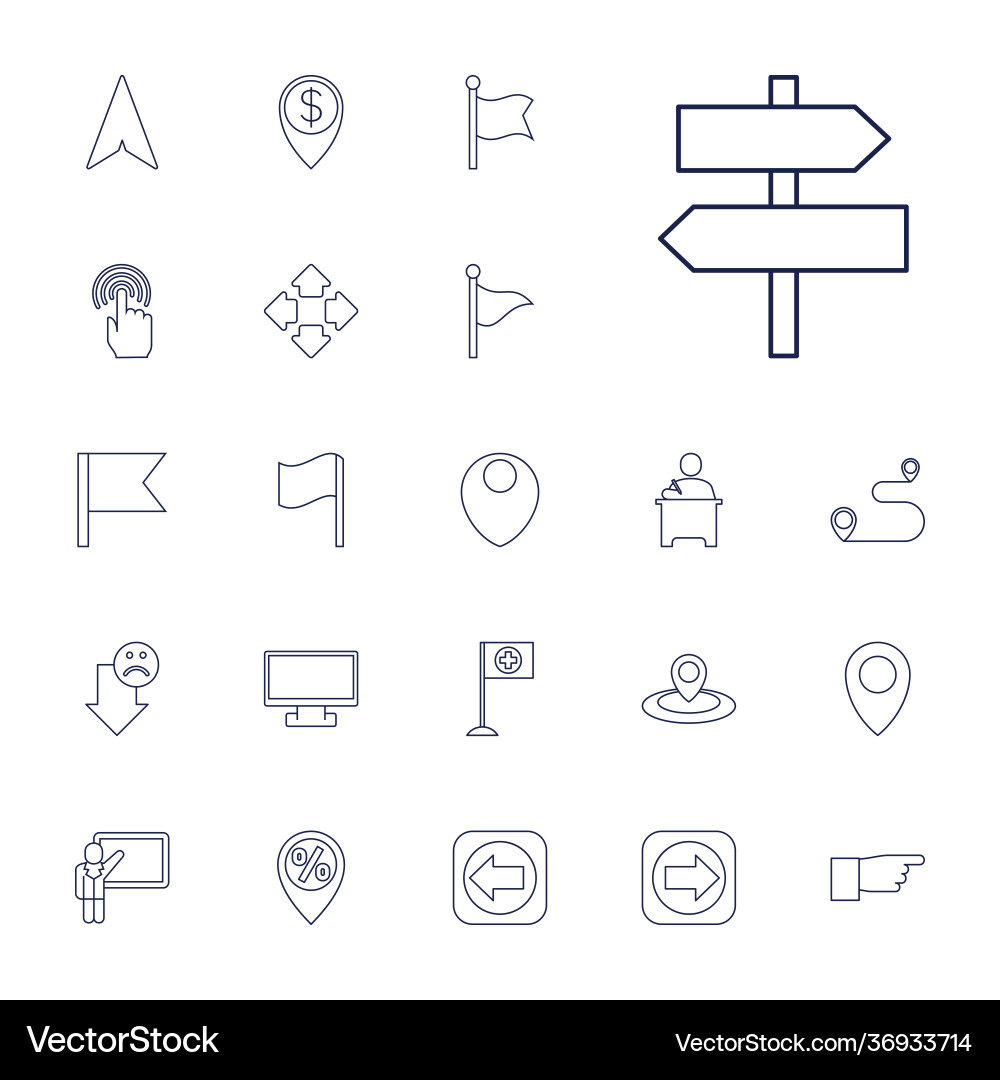 Pointer icons Vector Image