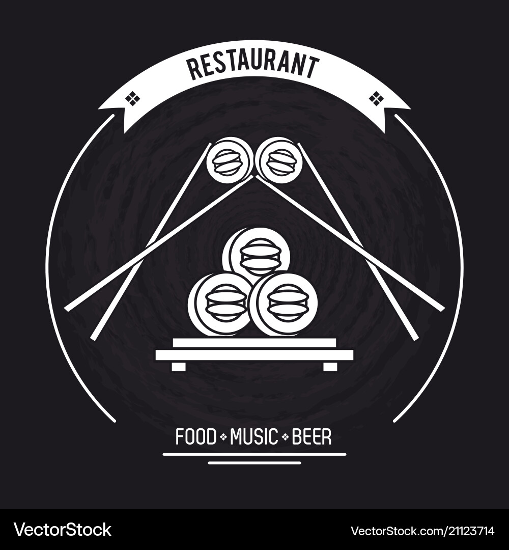 Restaurant und Essen Emblem in schwarz weiß Restaurant und Essen Emblem in schwarz weiß vektorbild