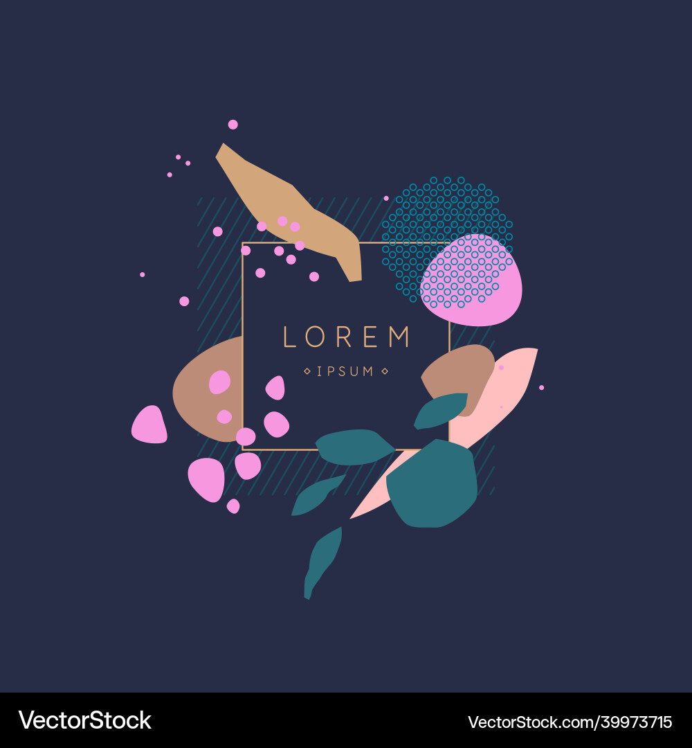 A composition with abstract elements in popular vector image