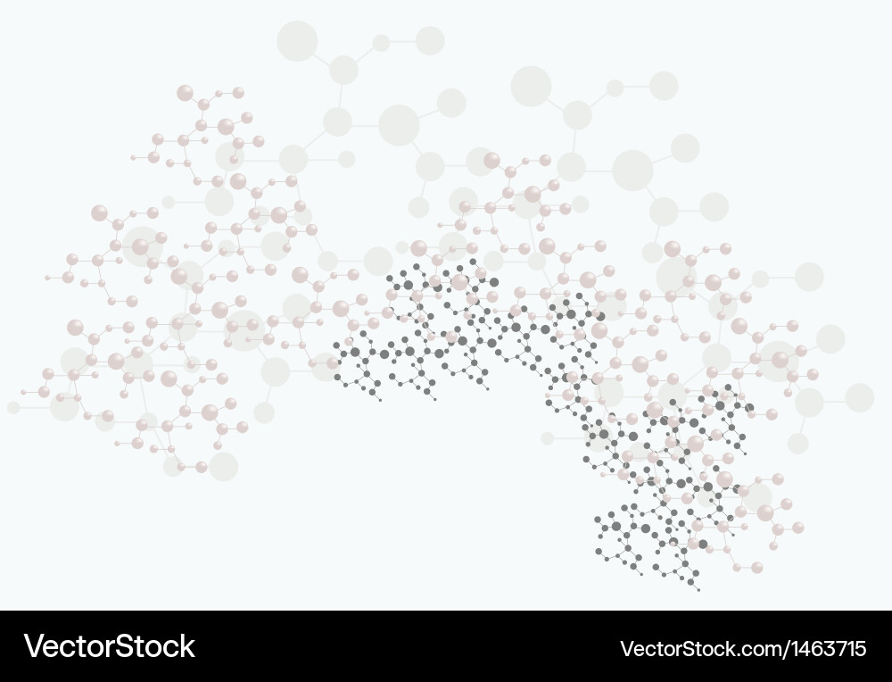Abstract molecular structure background vector image