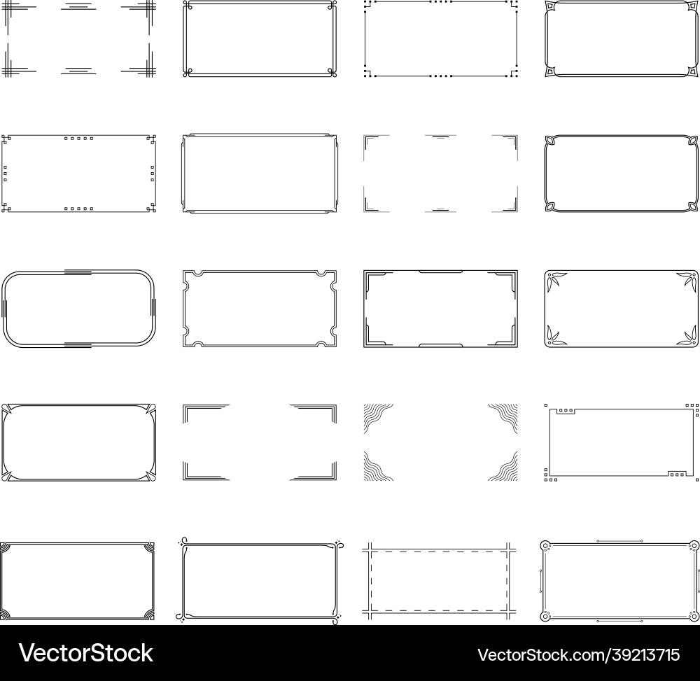Adjustable Line Frame Set vector image