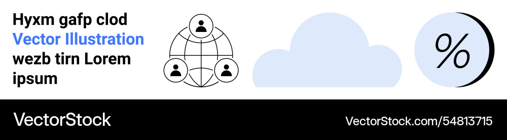 Cloud computing network with user collaboration Cloud computing network with user collaboration vector image