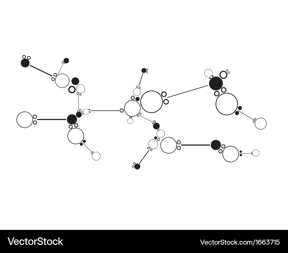 Connected Networks Abstract Vector Image