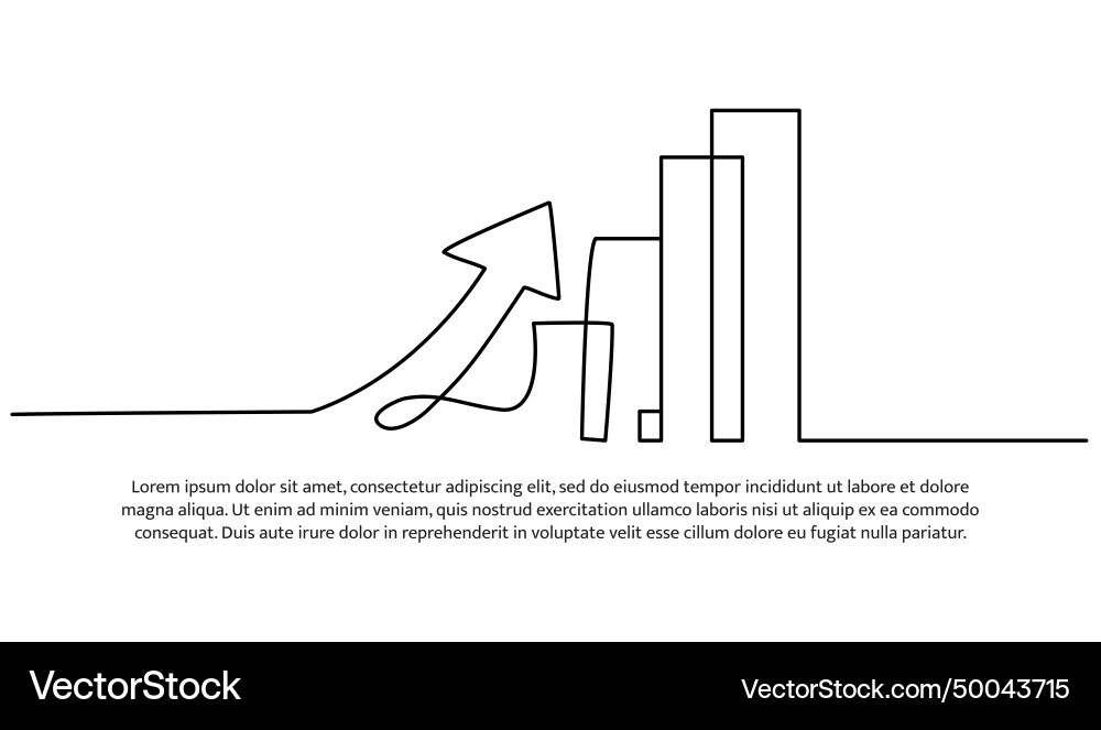 Continuous line design of arrow one Continuous line design of arrow one vector image