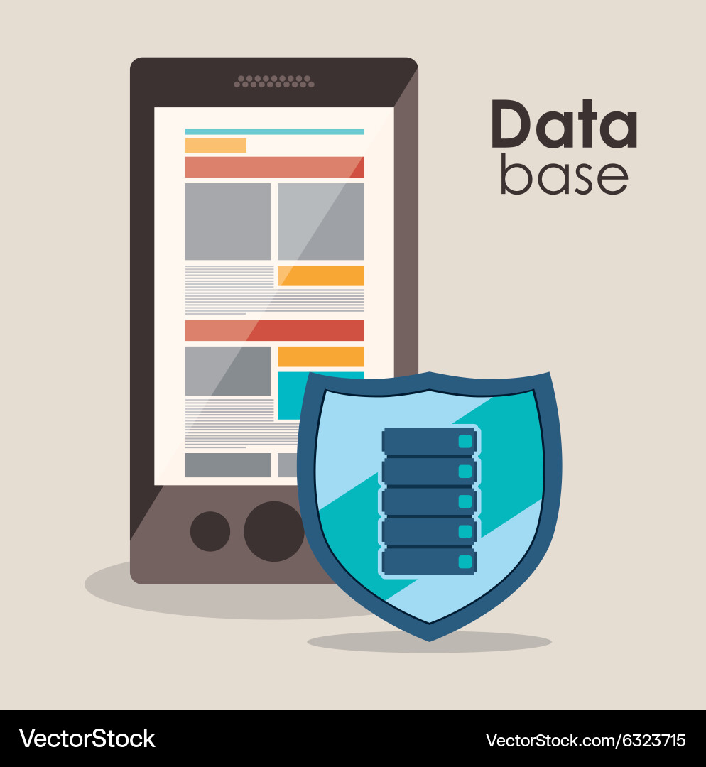 Data base design Vector Image