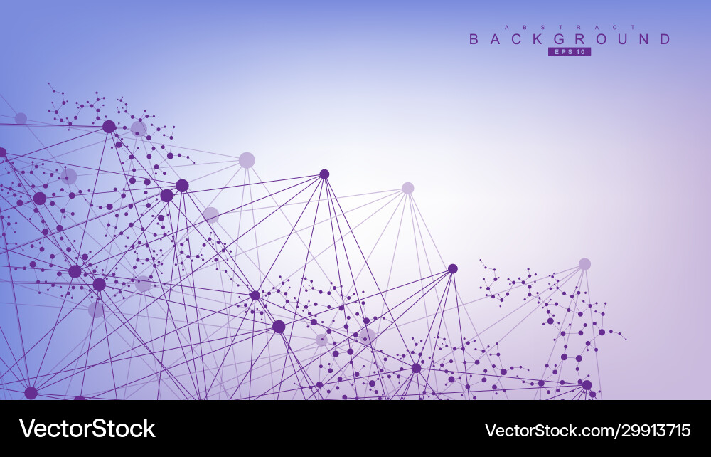 Geometric abstract background with connected line Vector Image