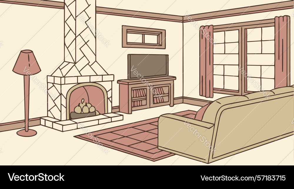Home office workspace with desk computer design Vector Image