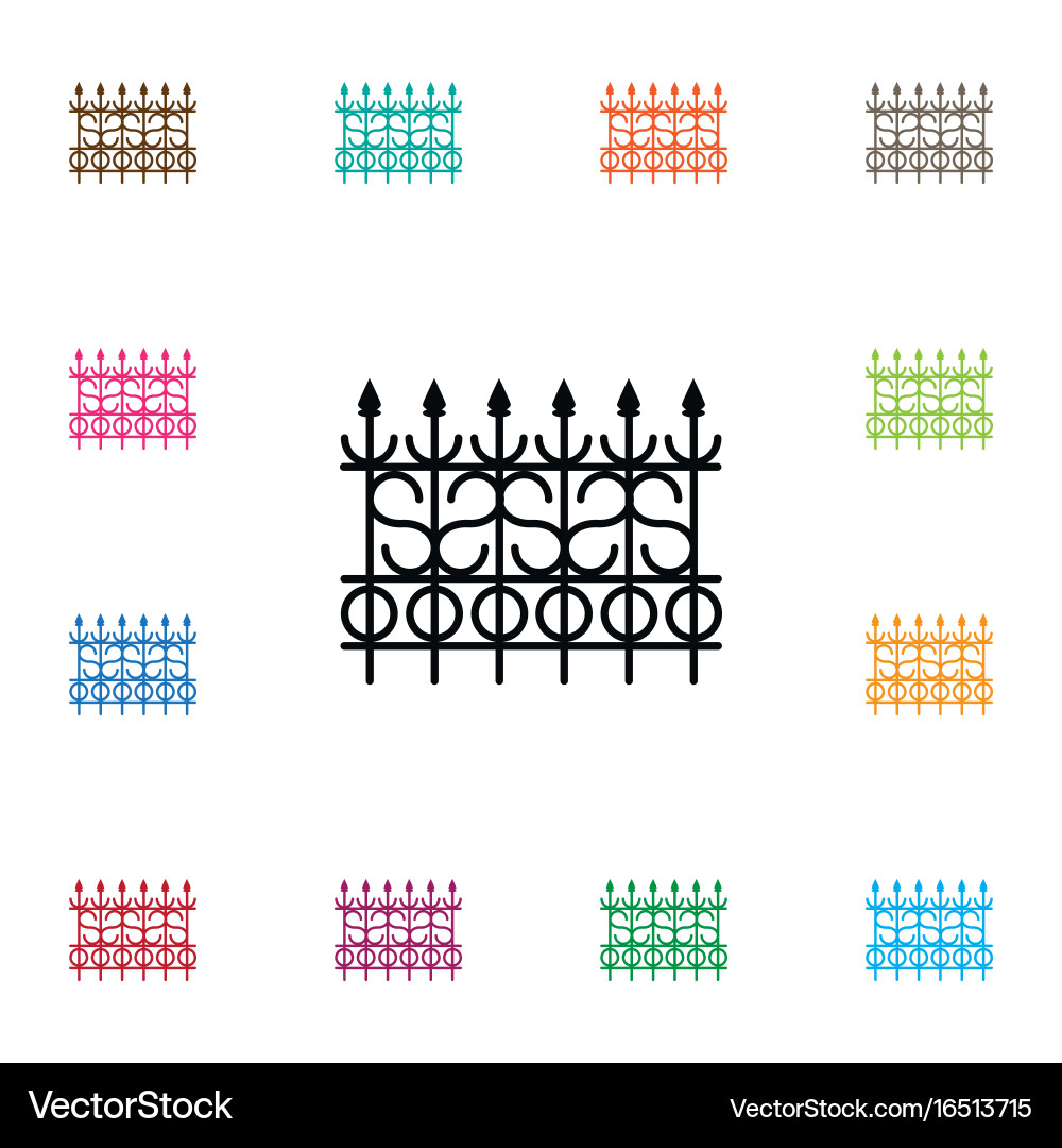 Isolated gate icon lattice element can vector image