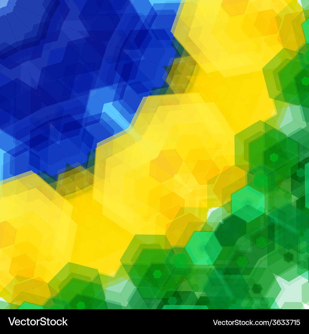 Retro pattern made of hexagonal shapes mosaic Vector Image