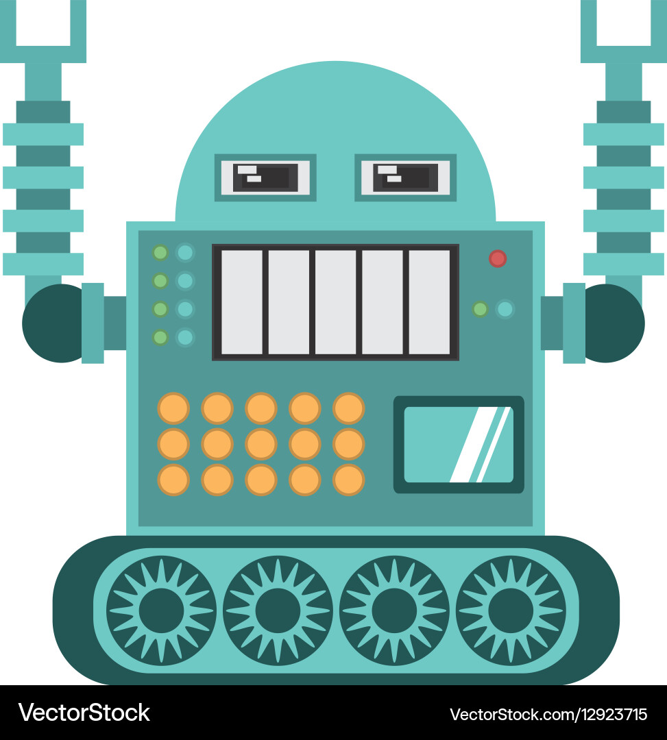 Robotic operator machine technology Vector Image