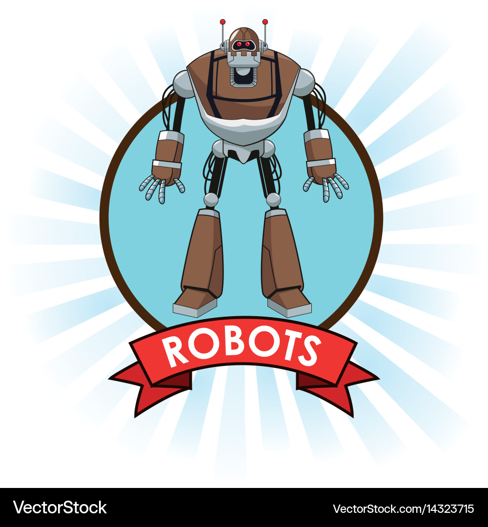 Robots technology science future banner Vector Image