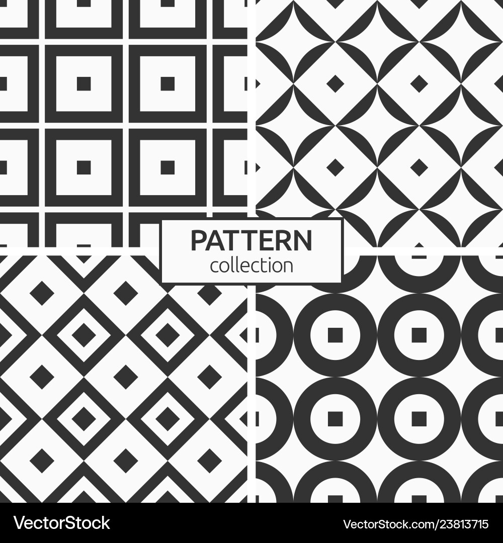 Set of four seamless patterns Set of four seamless patterns vector image