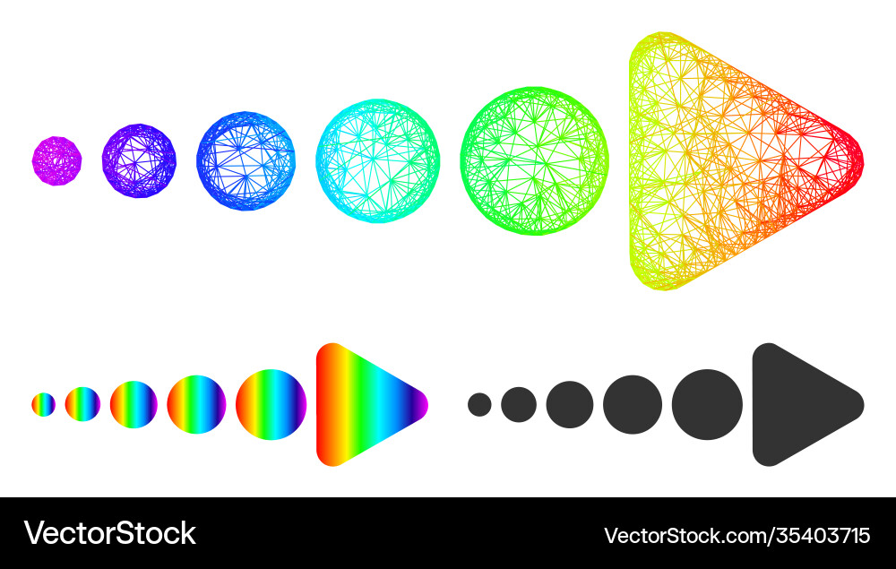 Spectral linear gradient arrow right icon Spectral linear gradient arrow right icon vector image