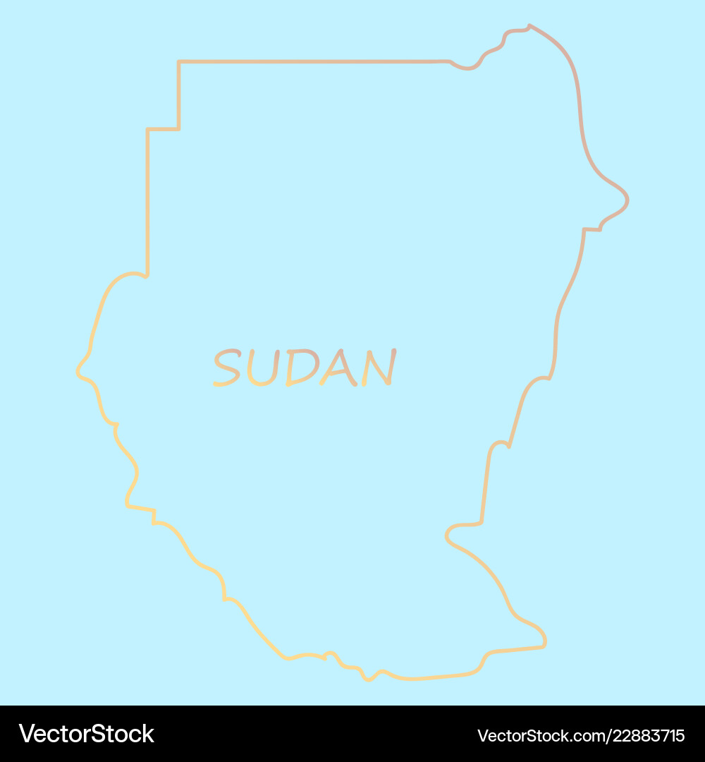 Sudan flag and map on the gray background vector image