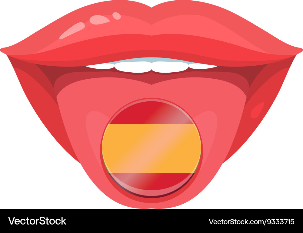Tongue with flag design vector image