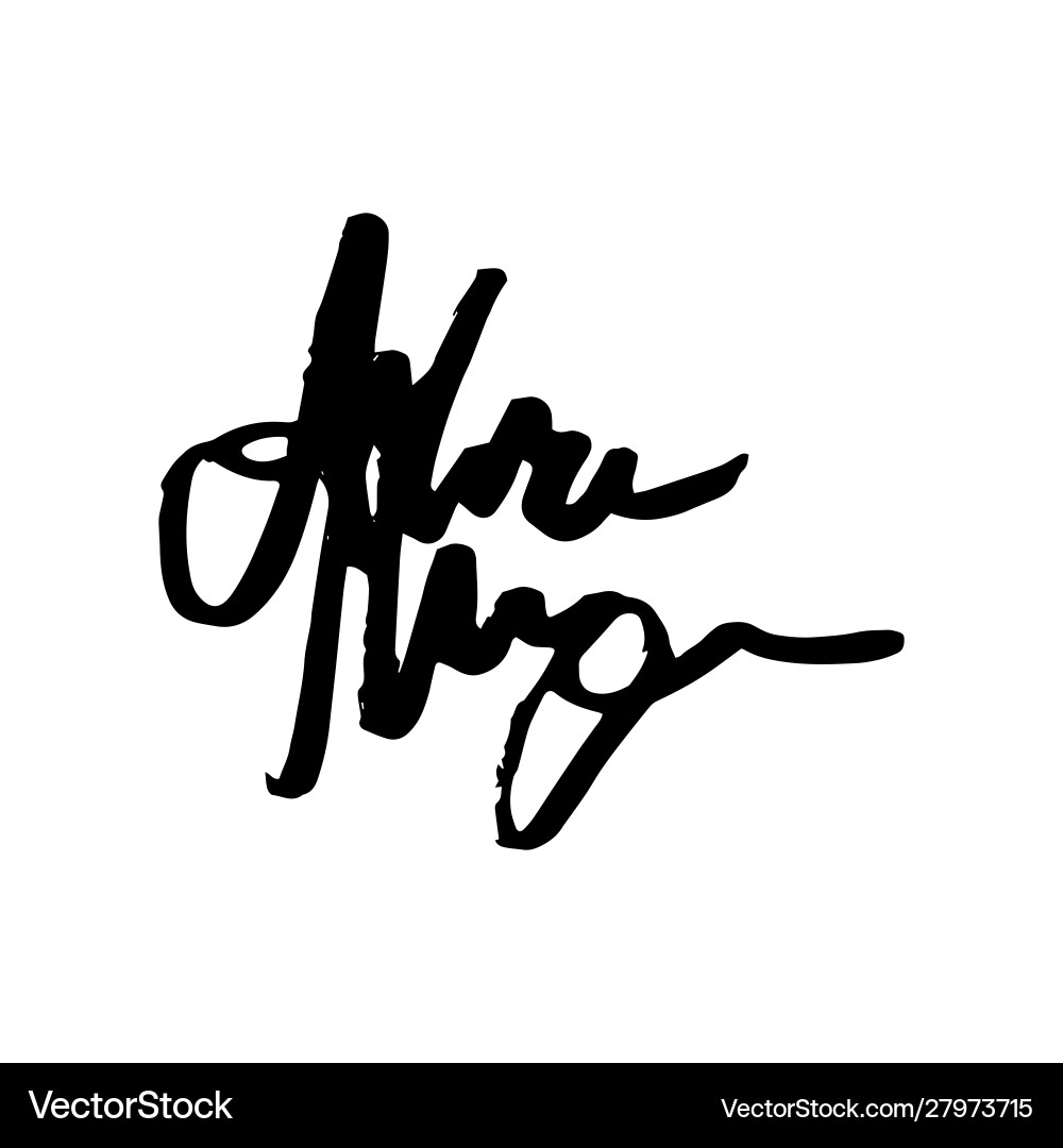 Unreadable handwriting font signature text Unreadable handwriting font signature text vector image