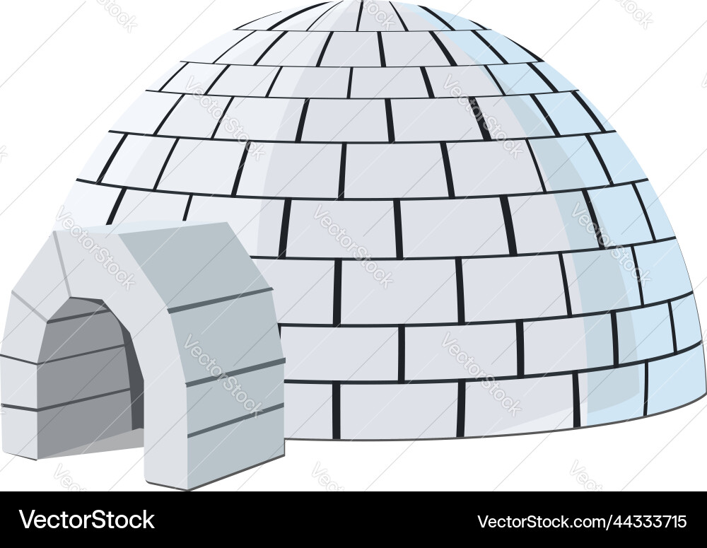 White igloo on a background Vector Image