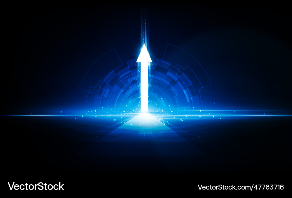 Abstract speed lightning arrow up technology Abstract speed lightning arrow up technology vector image