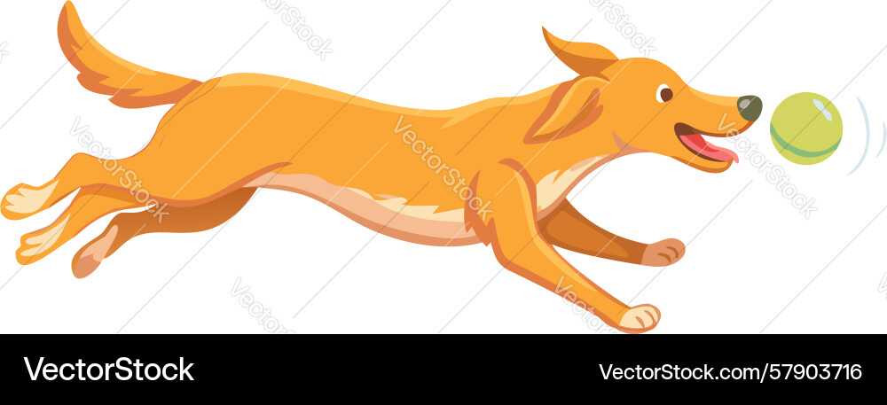 Agile dog leaping for ball design generative ai Vector Image
