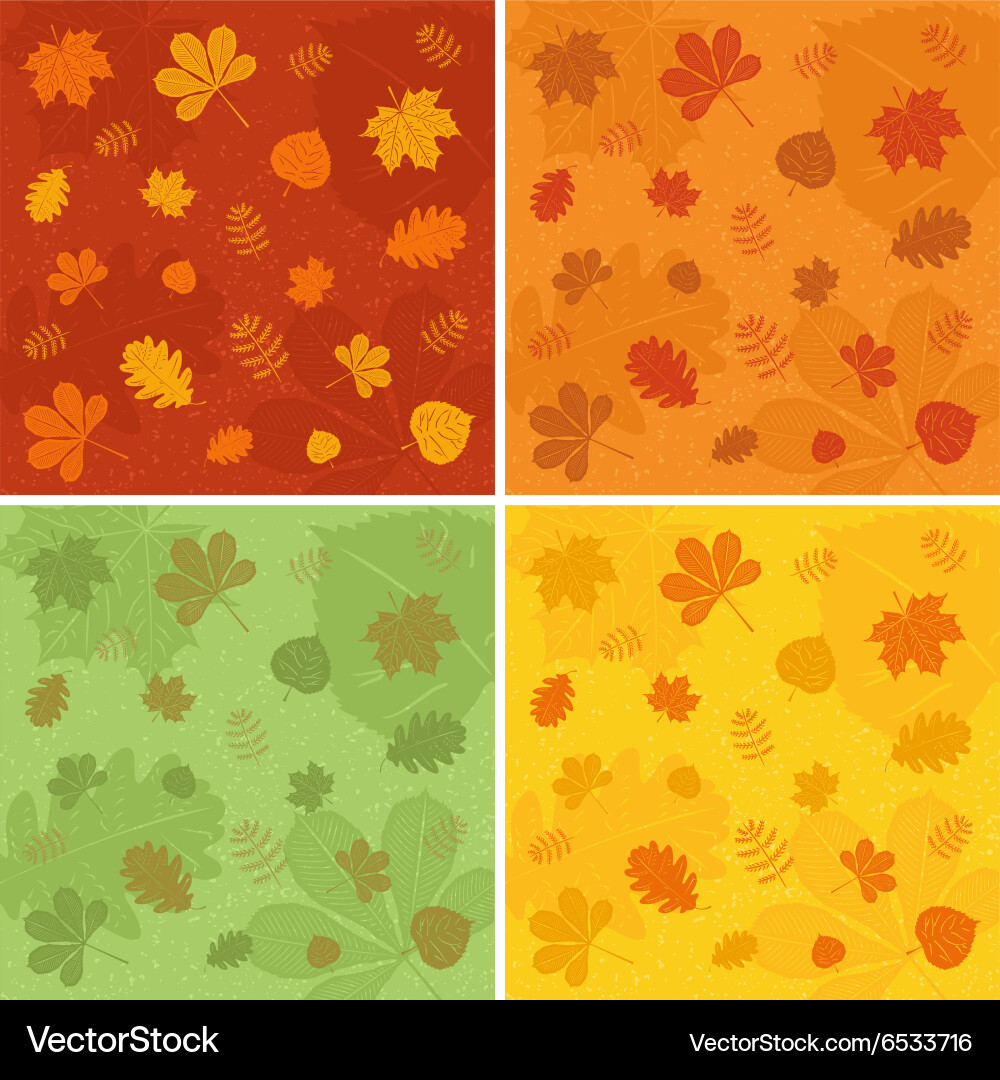 Autumn patterns Vector Image