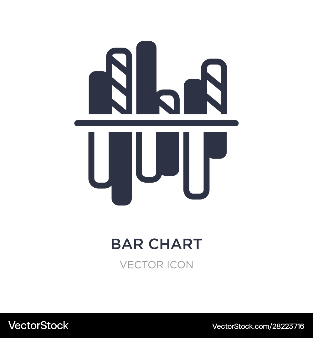 Bar chart icon on white background simple element Vector Image