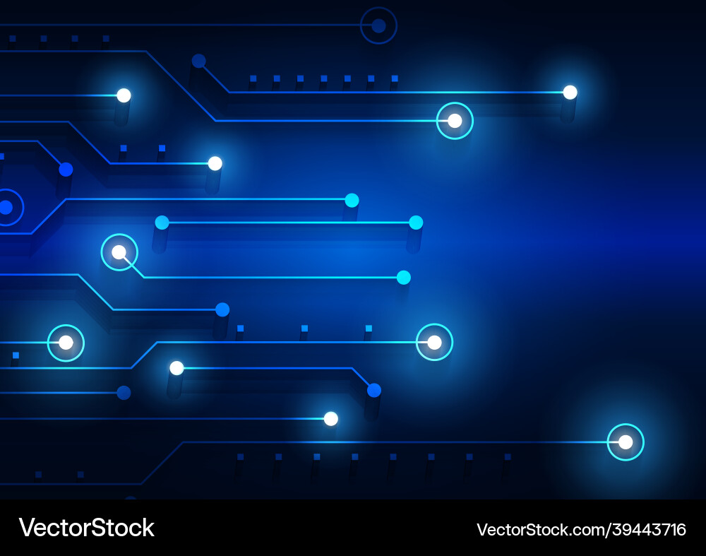 Circuit technology background with hi-tech Circuit technology background with hi-tech vector image
