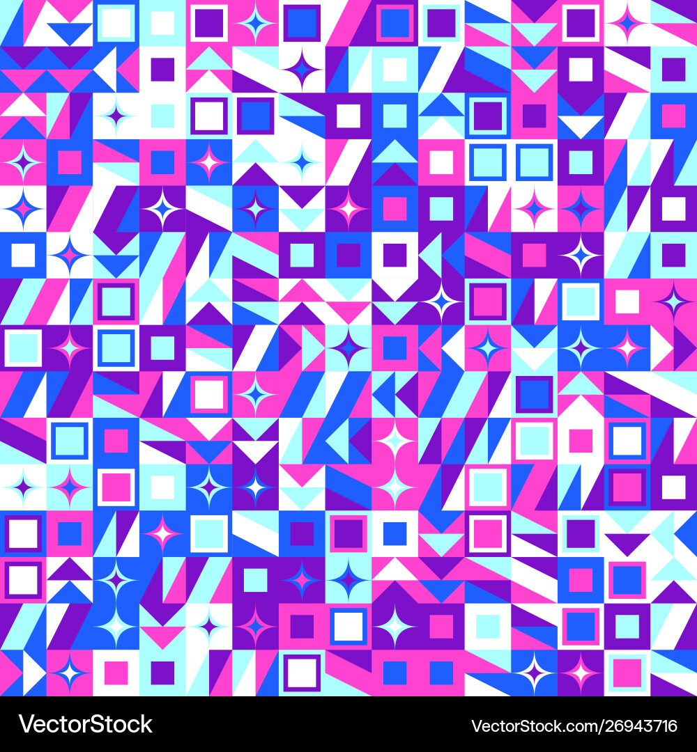 Colorful random mosaic pattern background Vector Image