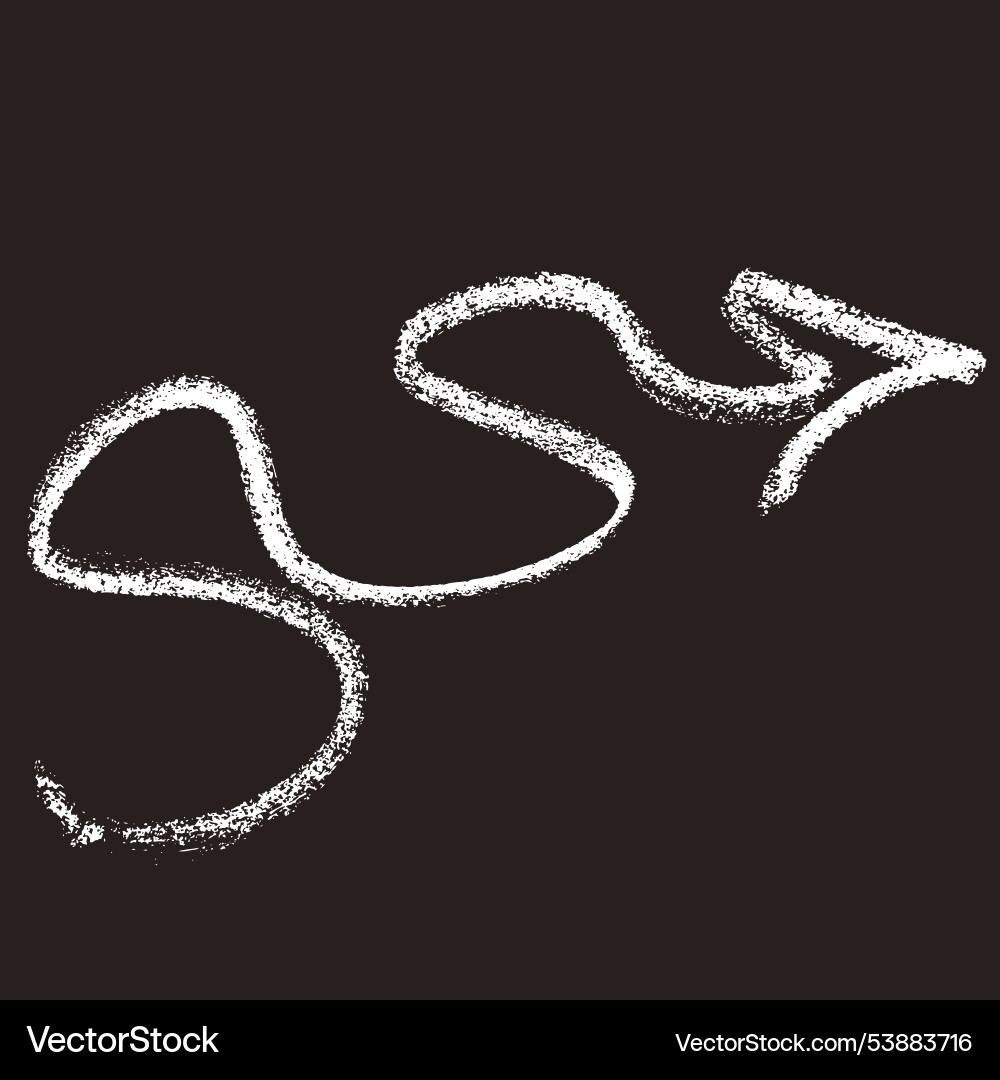 Hand drawn chalk freehand arrow on chalkboard Vector Image