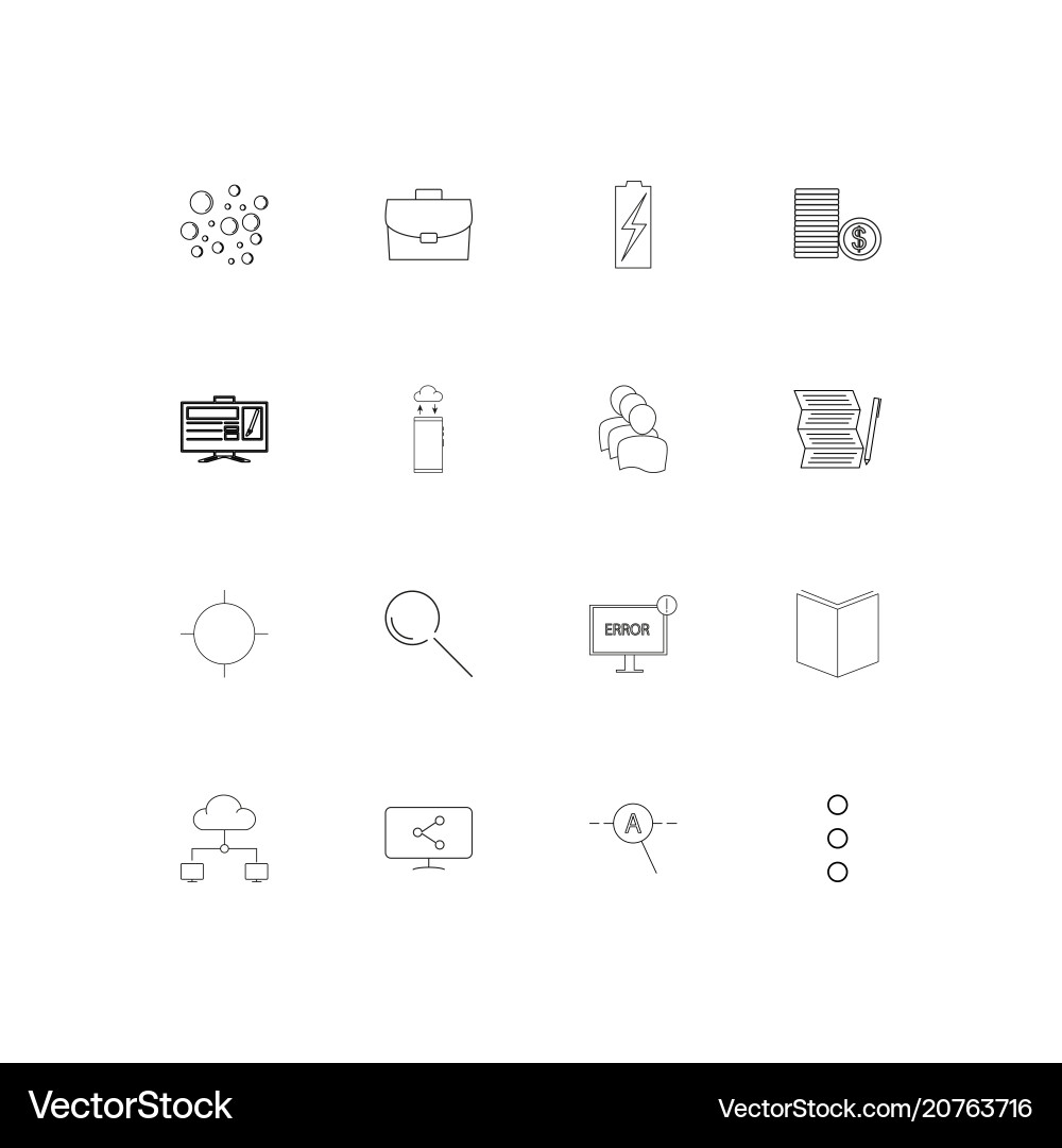 Internet of things linear thin icons set outlined vector image
