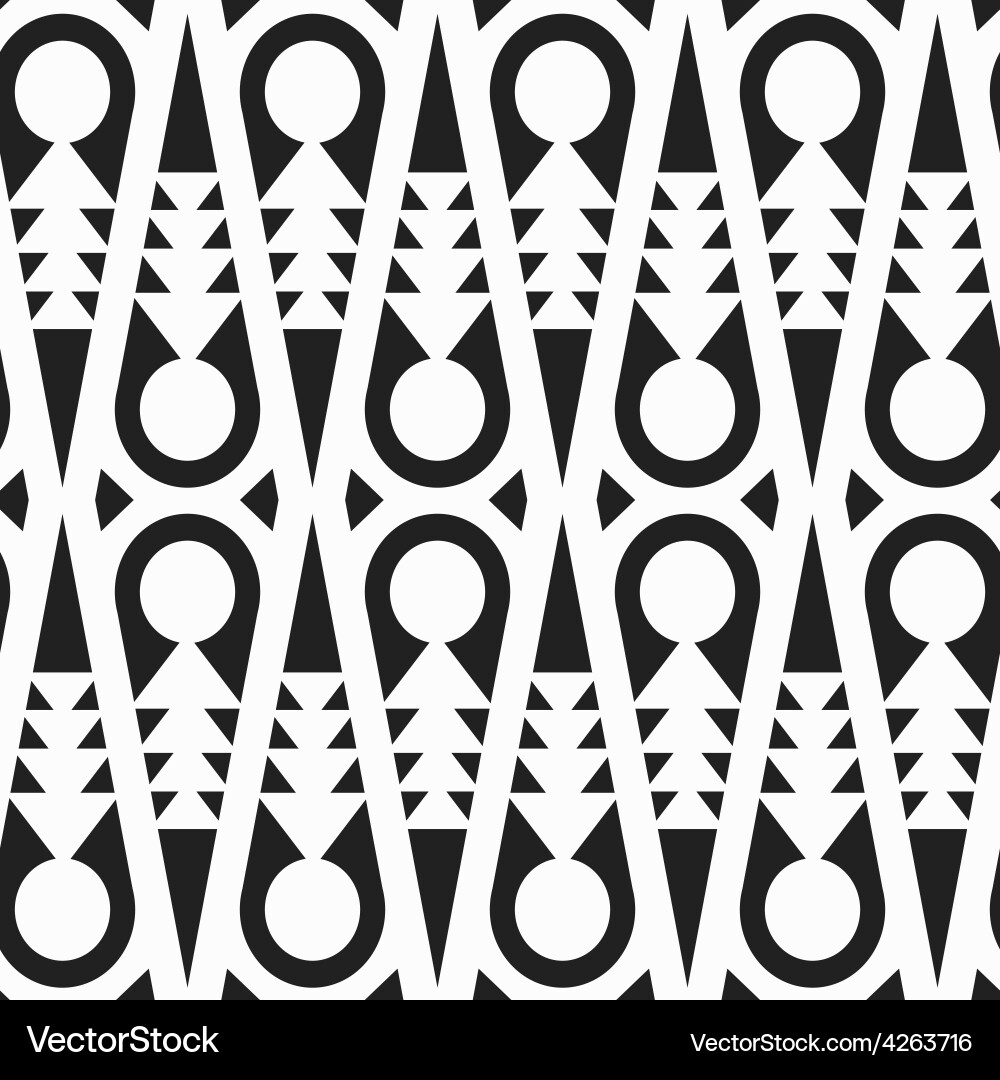 Monochrome ancient triangle seamless pattern Vector Image