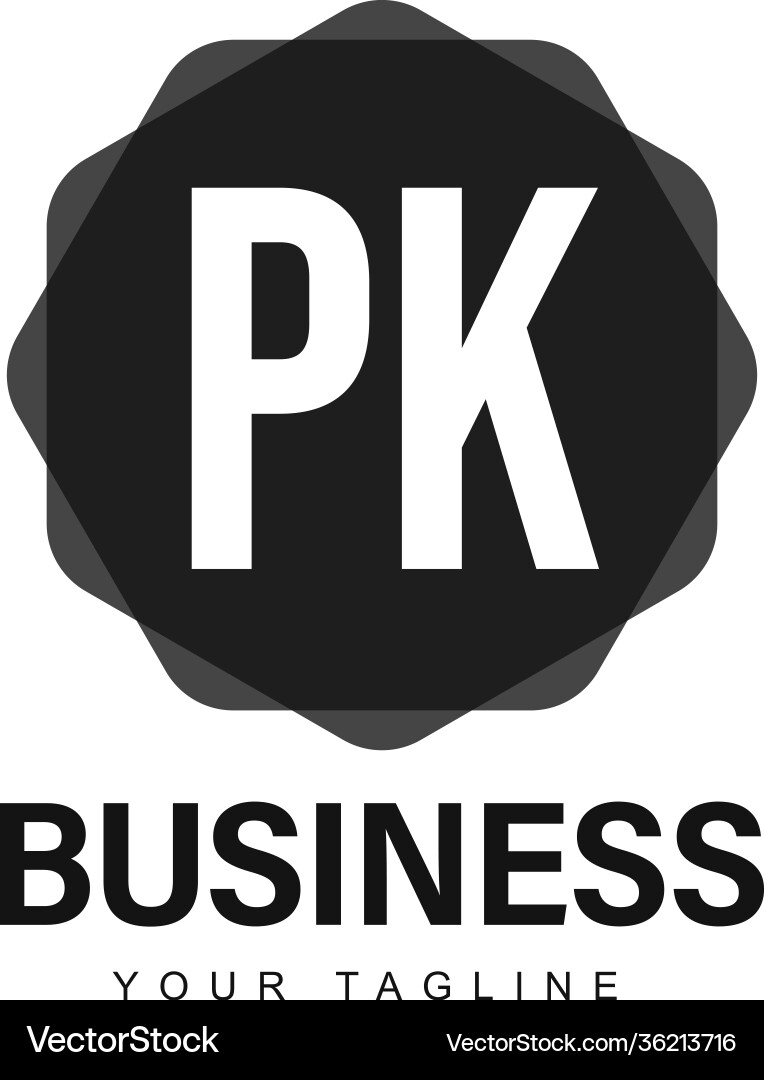 Pk initial a logo design with abstract style Pk initial a logo design with abstract style vector image