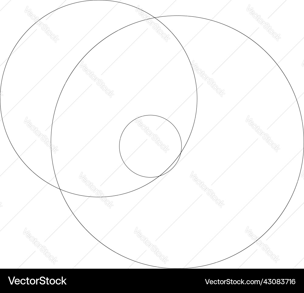Random overlapping ovals ellipses abstract Random overlapping ovals ellipses abstract vector image