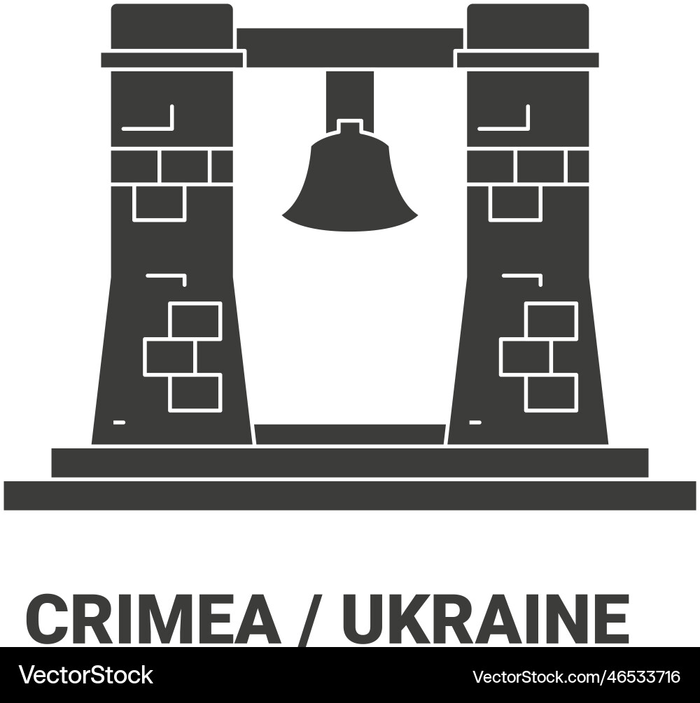 Russia crimea ukraine travel landmark Russia crimea ukraine travel landmark vector image