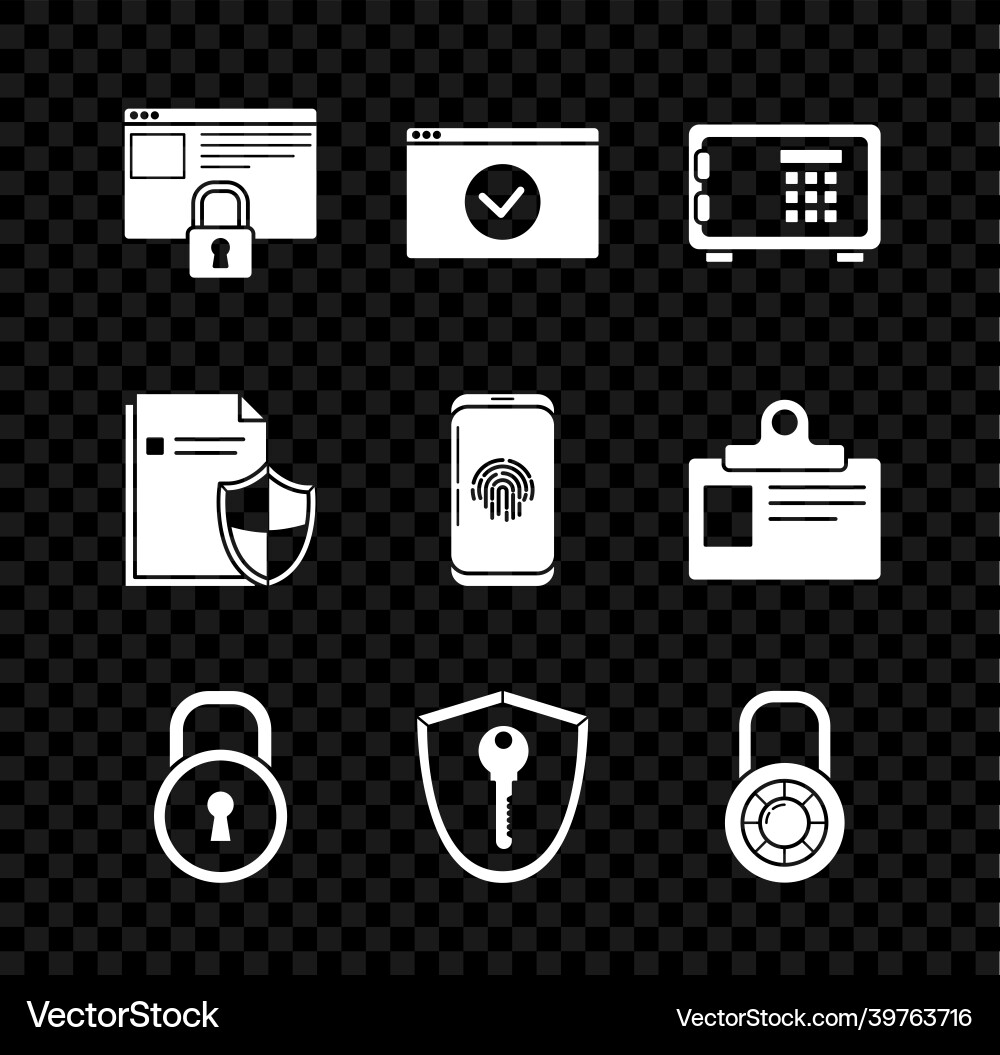 Set secure your site with https ssl safe lock Set secure your site with https ssl safe lock vector image