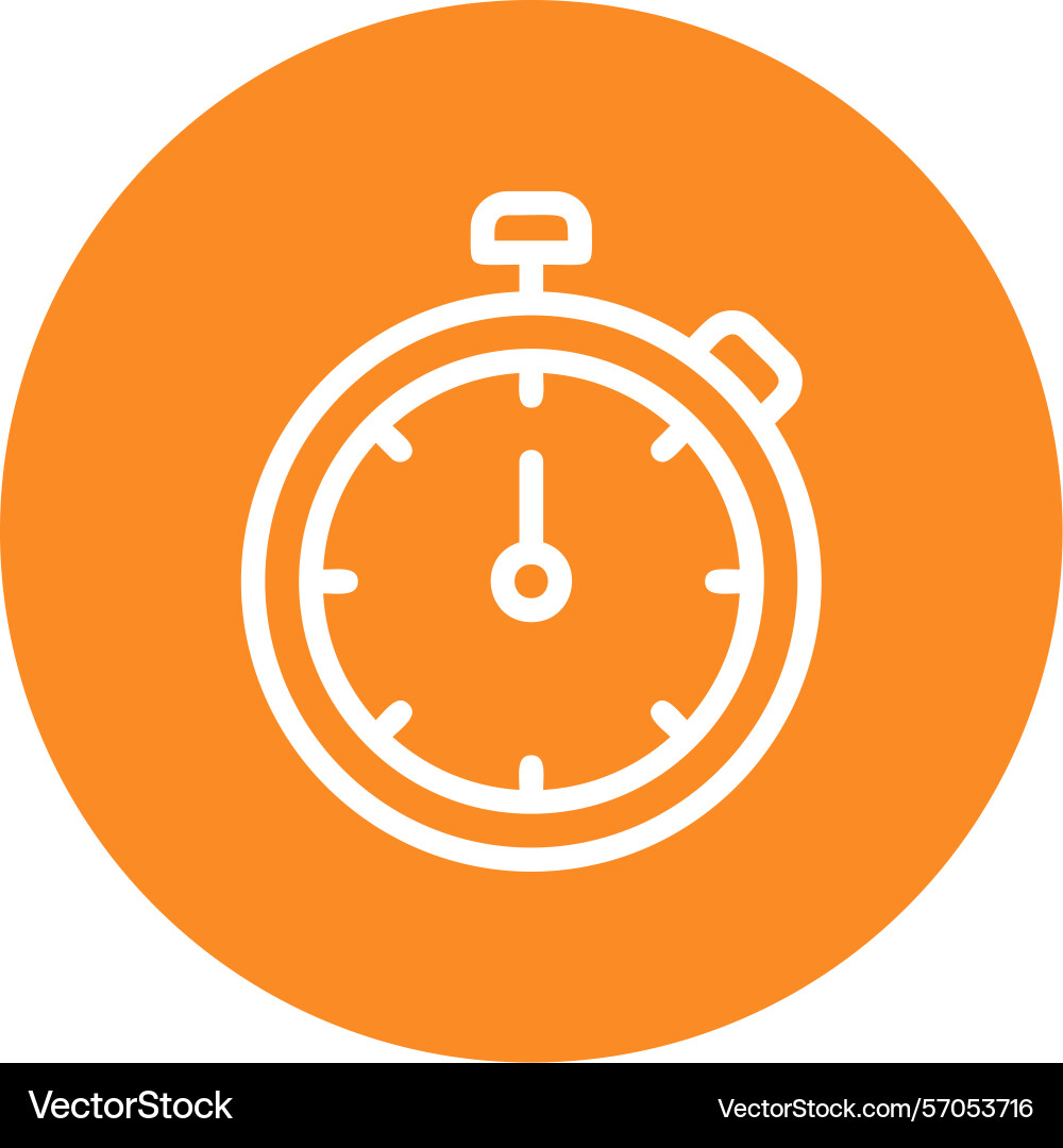 Timer line circle style icon design Vector Image