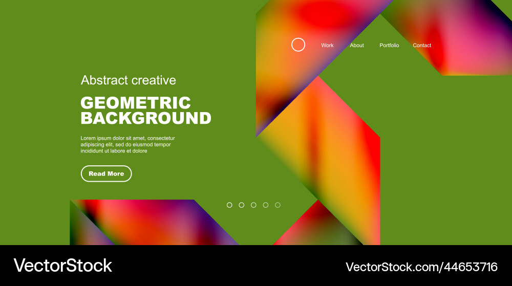 Triangles with fluid gradients abstract landing Triangles with fluid gradients abstract landing vector image