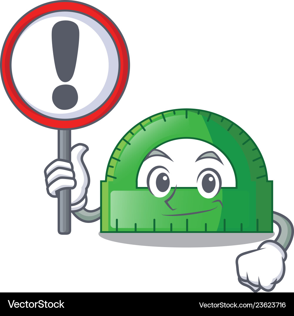With sign protactor in on the character shape With sign protactor in on the character shape vector image