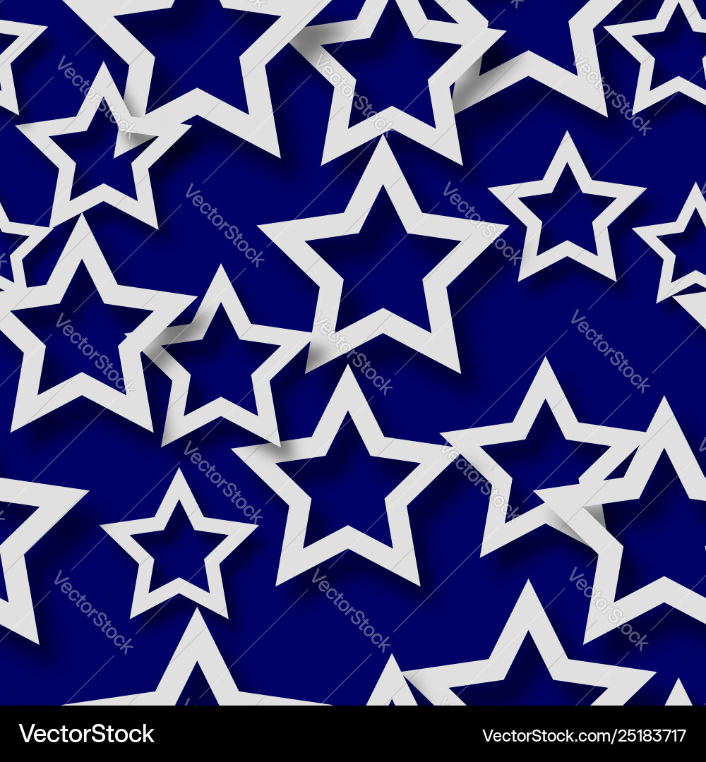Abstract seamless pattern stars with shadows Abstract seamless pattern stars with shadows vector image