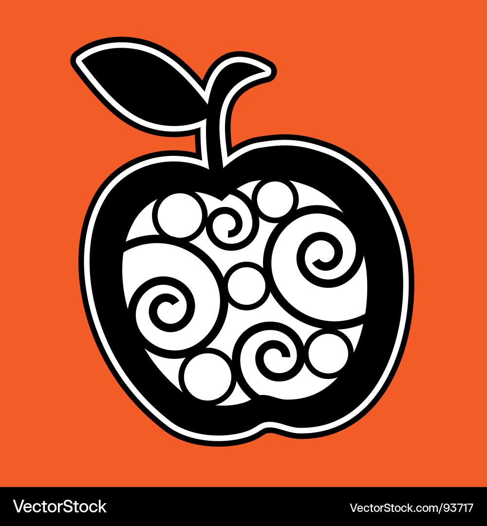 Apple Swirl Pattern Vector Image