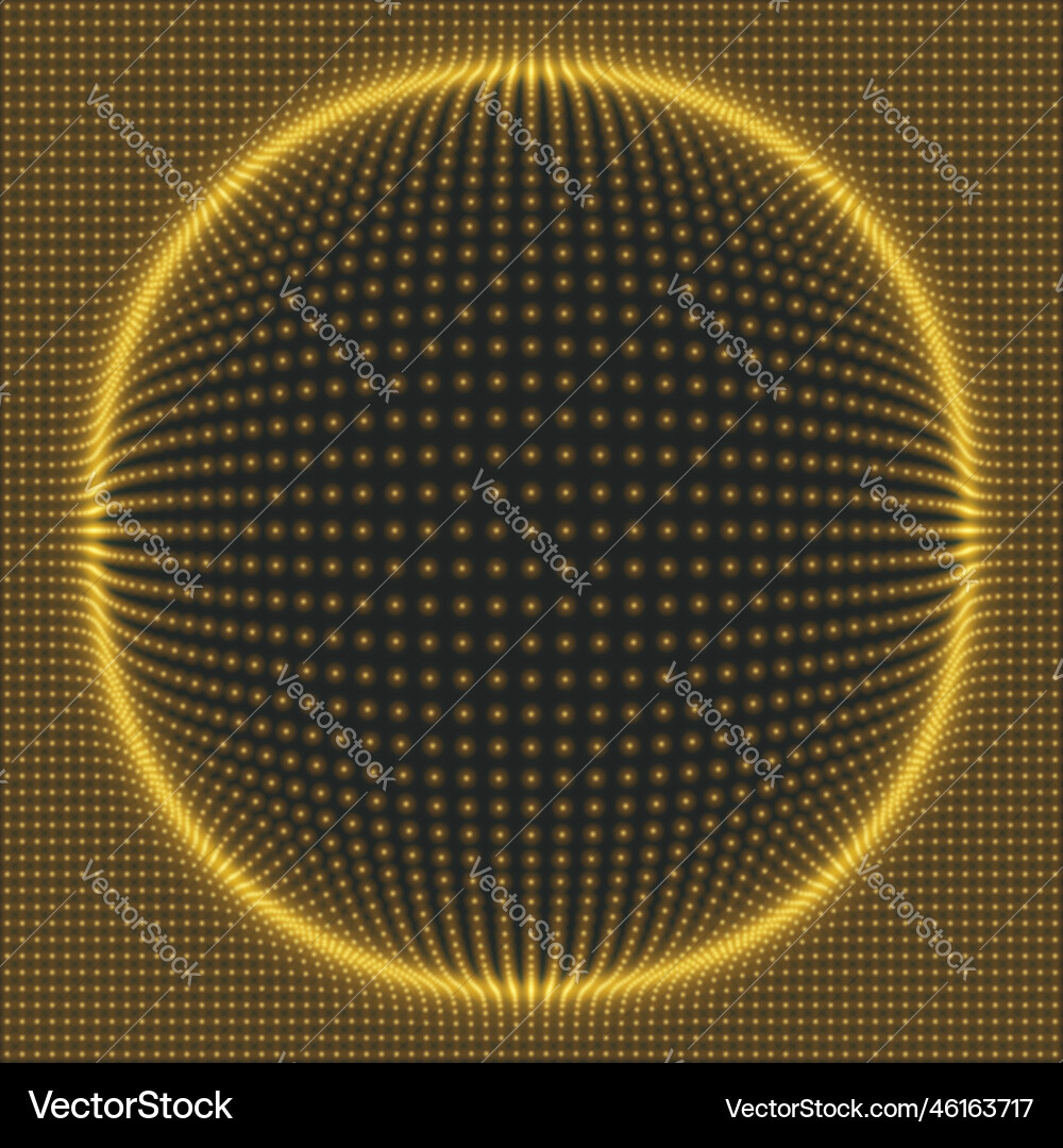 Array with dynamic particles 3d technology style vector image